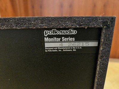 Polk Monitor Series 4 Bookshelf Speaker Pair, HiFi Stereo