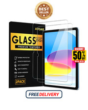 AVOAR 2 Pack Screen Protector for iPad 11th A16 2025  10th Generation BLACK