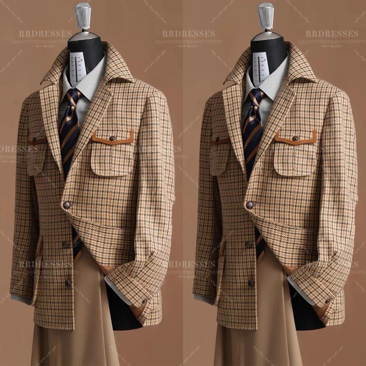 Classic Men's Suit Houndstooth Business Formal Jacket Blazer Outdoor Travel 2Pcs
Opens in a new wind