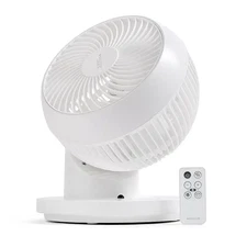 WOOZOO Fan with Remote, 360° Oscillating - White