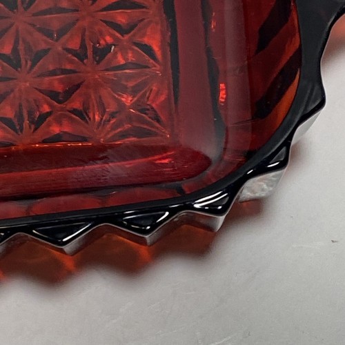 Royal Ruby Depression Glass 2 Handled 6 Inch Tray Mint BB6 - Picture 5 of 11