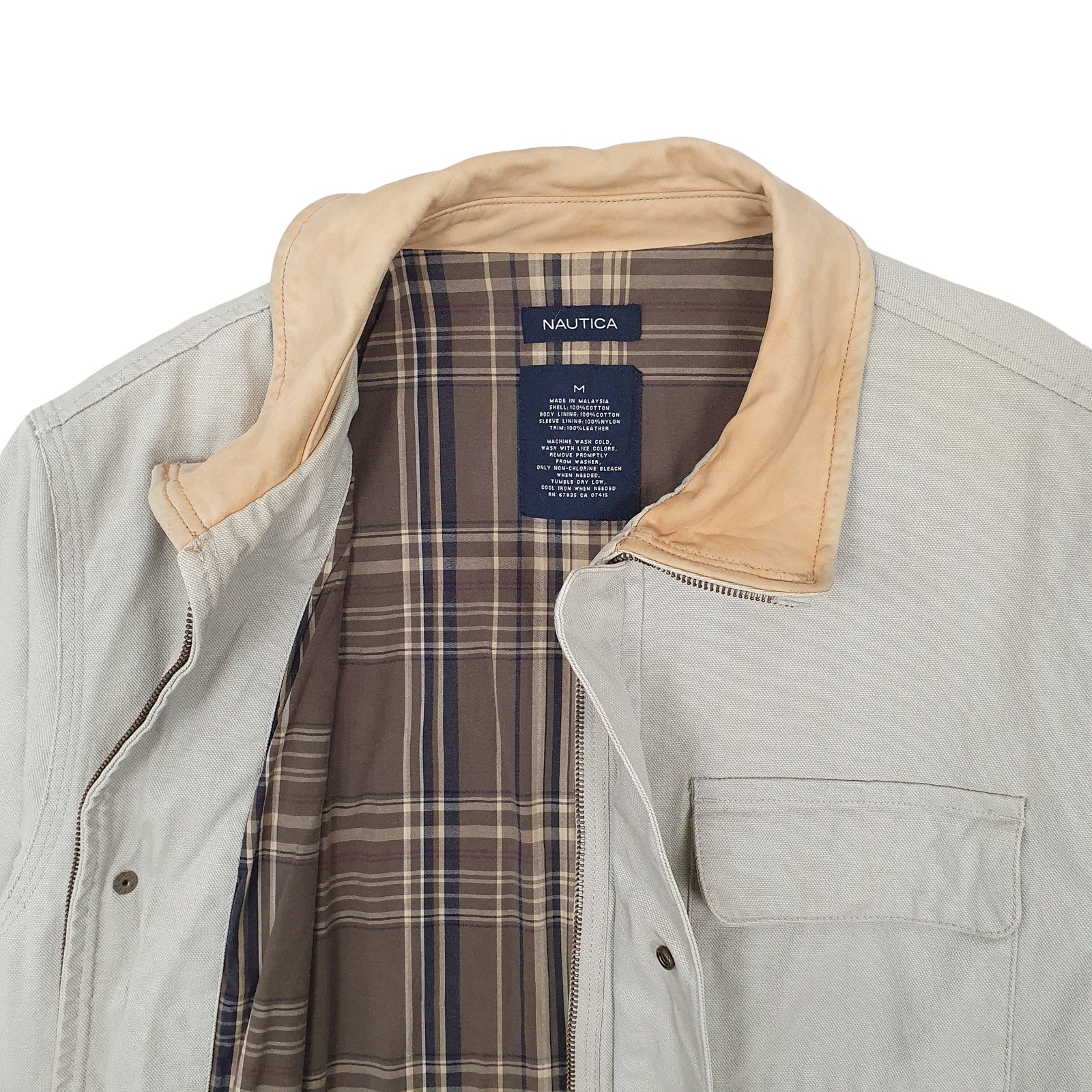 NAUTICA Chore Jacket Coat Vintage 1990s Hunting Game Mens M image 3