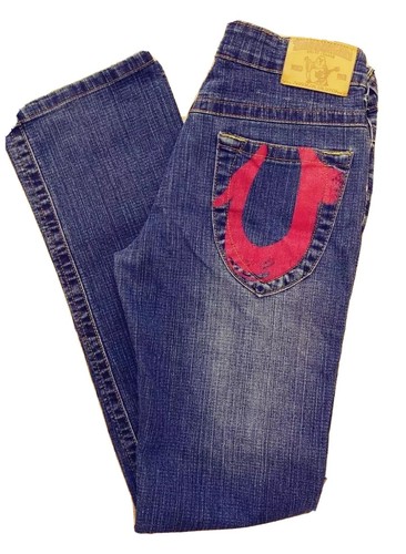 Blue Jeans Size 27 Red Horseshoe | eBay