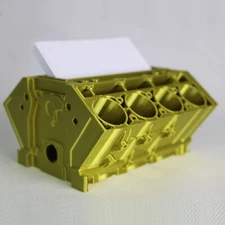 Business card holder / stand V8 3D engine. Desk gadget