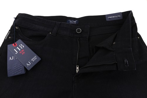 ARMANI JEANS J18 Women Jeans W33 Slim Fit Black Cotton Stretch Washed Casual - Picture 4 of 12