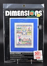 SEALED VTG Dimensions Counted Count Cross Stitch Kit 3742 Golfer's Favorites
