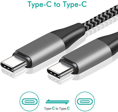 0,5m - 3m USB-C zu USB-C schnellladekabel Typ C für iPhone 15 16 Samsung Xiaomi