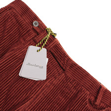 Sartorio Kiton NWT Chinos / Casual Corduroy Pants Size 50 (US 34) Brown Cotton
