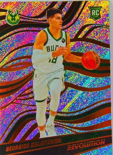 Georgios Kalaitzakis RC 2021-22 Revolution Basketball Refractor Rookie Card #106 - Picture 2 of 3