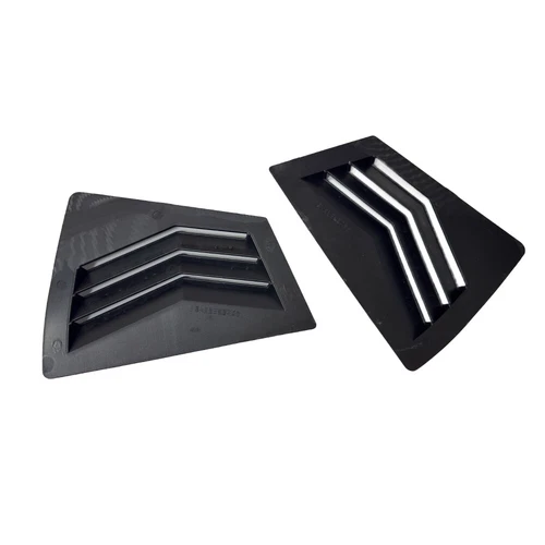 For Mazda 3 2009-13 Black/Carbon Fiber Rear Louver Window Side Shutter Cover ABS - Bild 11 von 15