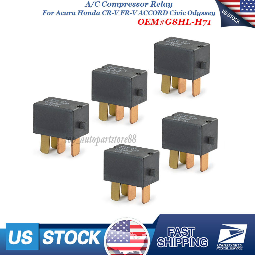 5X A/C Compressor Relay G8HL-H71 for Honda Acura Models-image