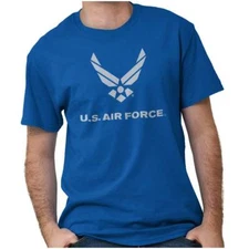 Official USAF US Air Force Military Logo Womens or Mens Crewneck T Shirt Tee