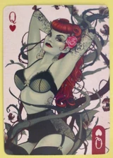 DC Bombshells - Poker Card - Queen of Hearts - Poison Ivy (Full Body)