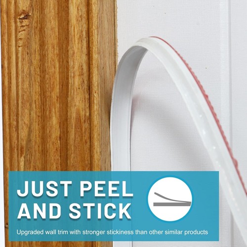 Flexible Trim Caulk Strip, 3/4 Inch Peel and Stick Trim for Molding, Floor, T... - Picture 8 of 8