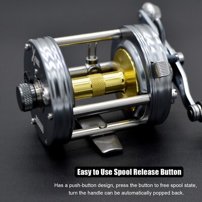 Moulinet Rond Camekoon X-Tribe Baitcast - Pêche Eau Salée 5.3:1 Avec Clicker