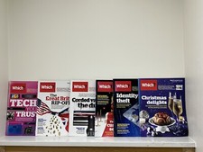 WHICH? MAGAZINES x6 2014 VGC XMAS ID THEFT BOILER TECH TEST VAC UK RIPOFF RRP£40