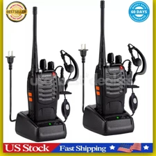 Long Range Walkie Talkie 2 Set 50 Mile Two Way Radio Charge Headset Waterproof