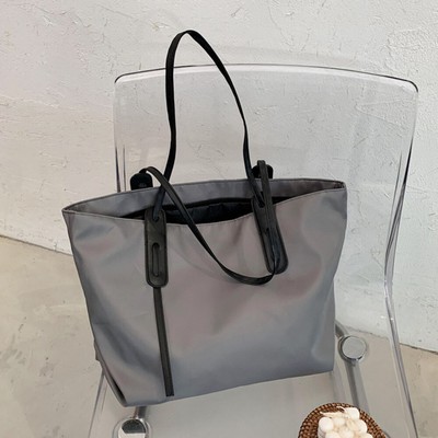 Tragetasche für Damen Nylon große Kapazität Handtasche Oxford Umhängetasche Handtasche (grau)