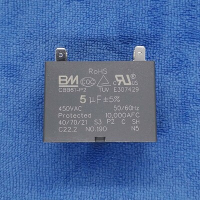 1pc 5uF 450V 5 mfd AC 4-Terminal Mini Split Capacitor CBB61 for Fan Motor