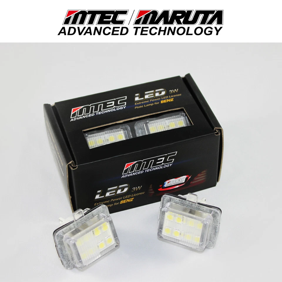 Bombillas LED MTEC Mercedes Benz matrícula W204 C300 C350 C63 AMG clase C Foto 3 de 4
