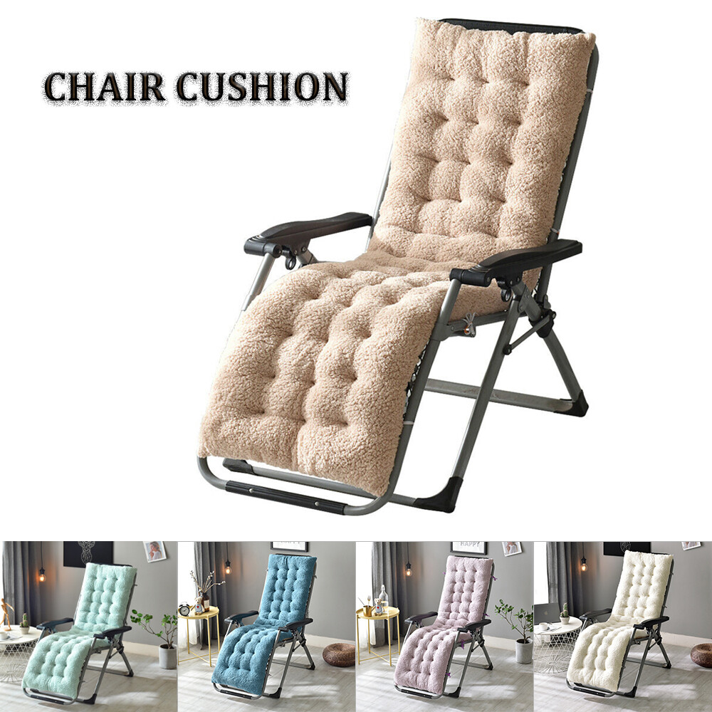 Lounge Chair Cushion Tufted Deck Chaise Padding Fleece Home Recliner Mat  Outdoor - Main Image