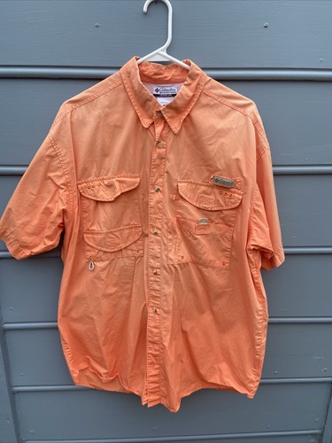 Columbia PFG Button Up Fishing Shirt 