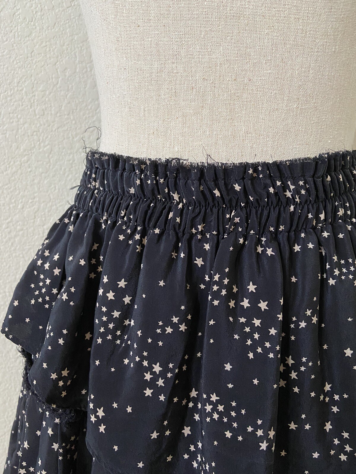 Medium - LoveShackFancy Ruffle Mini Skirt Black N… - image 6