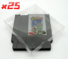 25x NINTENDO NES GAME CARTRIDGE - CLEAR PROTECTIVE BOX PROTECTOR SLEEVE CASE