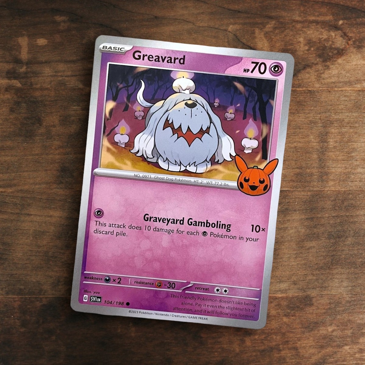 Greavard 2023 Trick or Trade Halloween Stamped Promo Pokemon TCG Near Mint