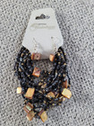 Multi Strand Beaded Bracelet and Earring Set - Abalone Mother of Pearl NEW — photo 3