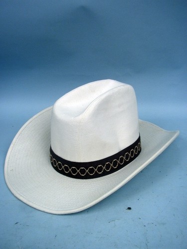 White 100% Cotton Western Cowboy Hat 