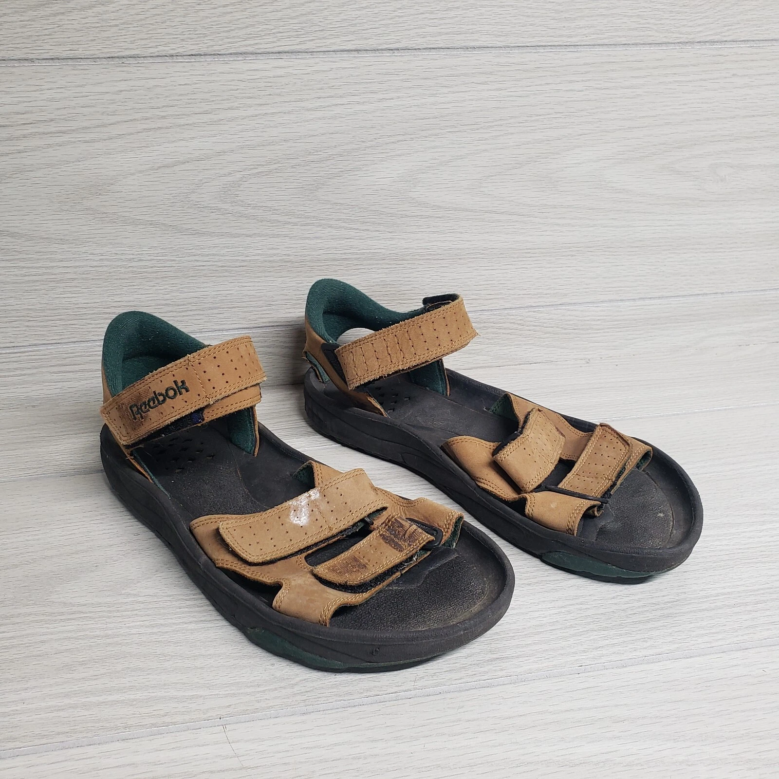 Sandali sportivi Reebok beige in pelle taglia 14 donna taglia 13 (RA312 GPX)