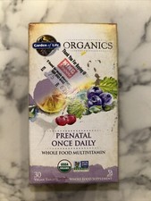 Garden of Life Organics Prenatal Once Daily 30 Tabs Exp 7/26