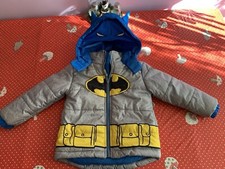 Batman Insullated Jacket Hood With Mask Size 3T