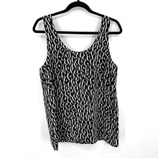 EQUIPMENT Femme Black White Gray 100% Silk An...