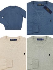 Mens Polo Ralph Lauren Classic Pony Soft Combed Cotton Crewneck Pullover Sweater