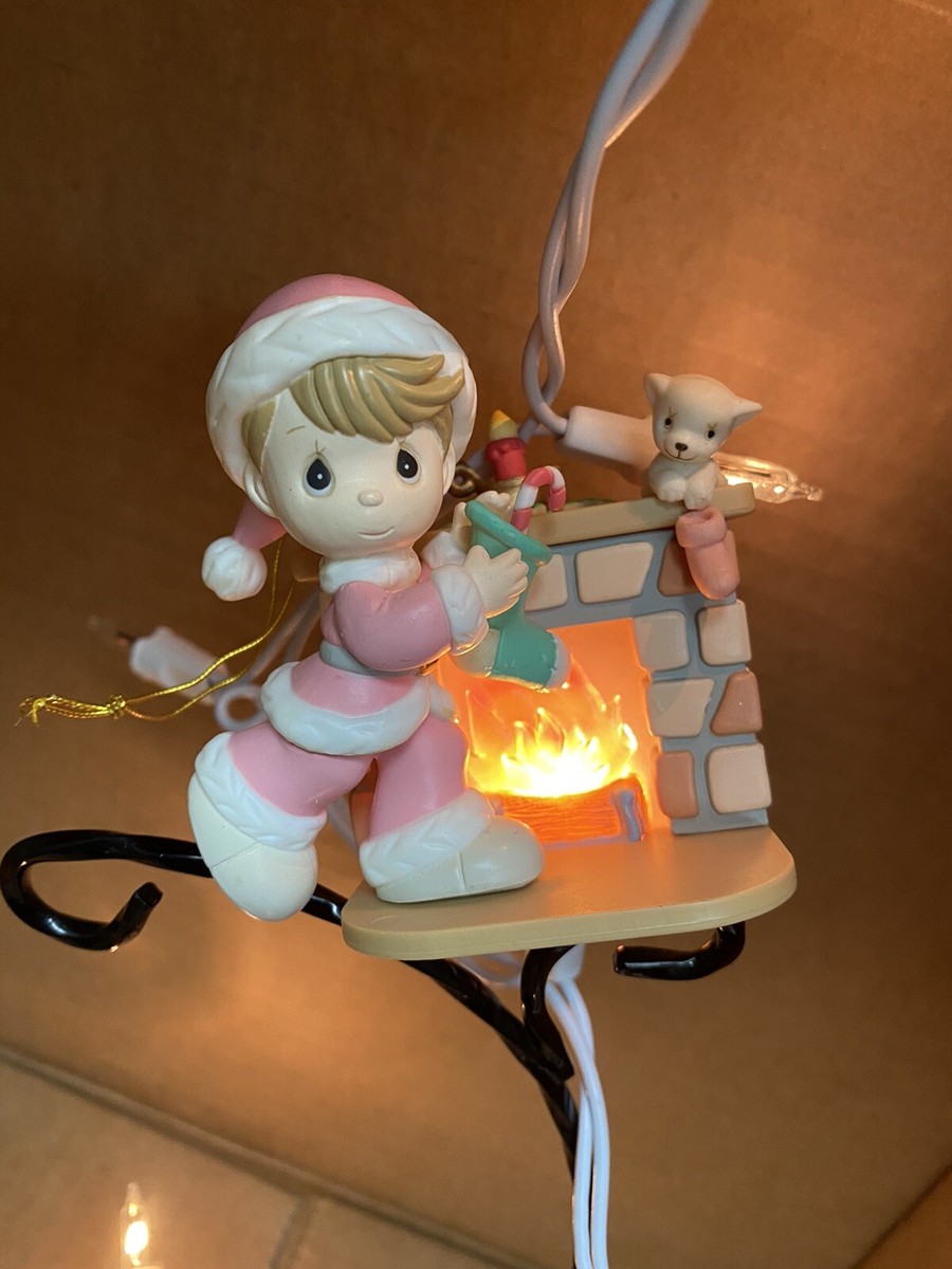 Precious Moments Ornament Lighted FIREPLACE #88 Limited Edition