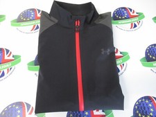 Under Armour Portrush wasserdichte Jacke schwarz/grau/rot UK Gr&ouml;&szlig;e Small locker