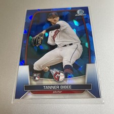 2023 Bowman Chrome Sapphire Tanner Bibee RC Rookie Card #88 (P1). rookie card picture