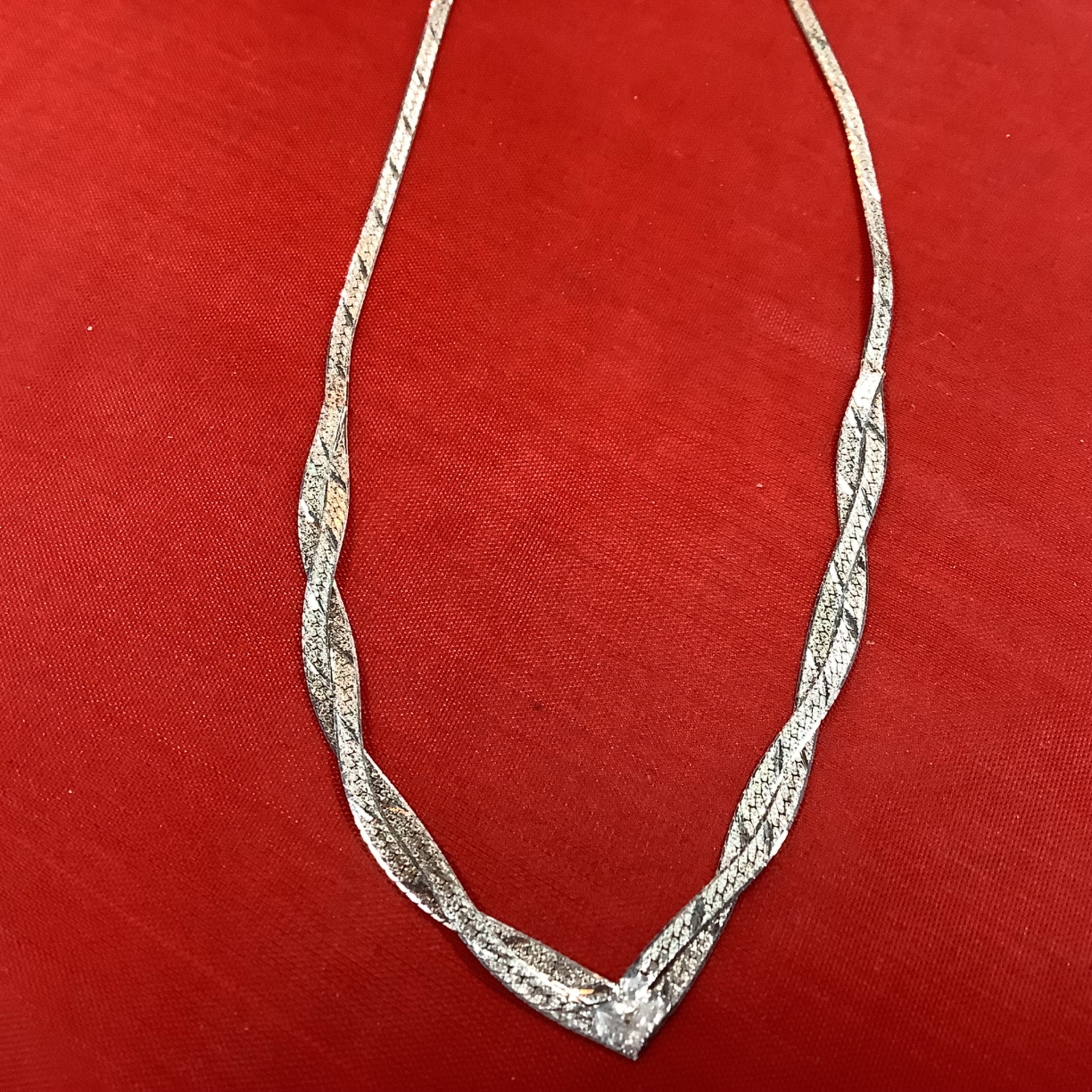 925 Sterling Silver Twisted Design Necklace (J) 129 eBay