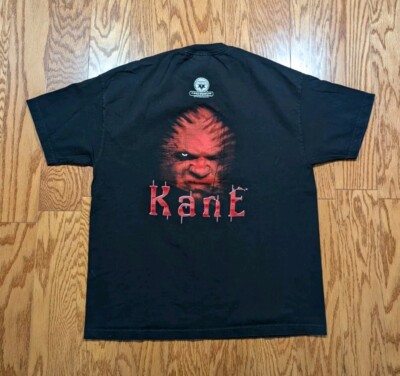 Vintage Kane WWF Face Your Fear Graphic Shirt Wrestling Sz XL Y2K Wrestlemania