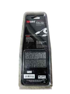 GigaWare FireWire Cable 6Ft 4-Pin M to 9-Pin M New Sealed ( Quantity one )