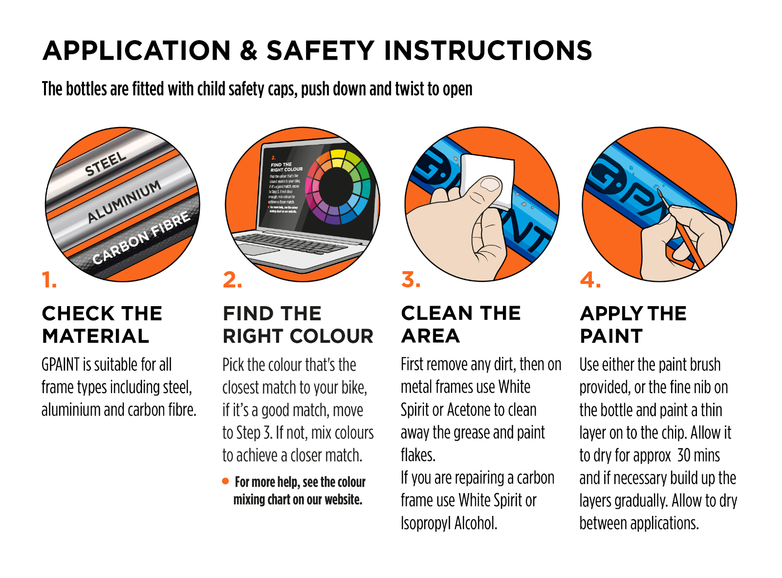 GPaint Bike Paint TouchUp Paint Kit for Scratched or Chipped Frames