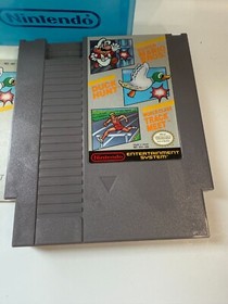 NES Mario, Duck Hunt, Track Meet Nintendo  with Case & Manual