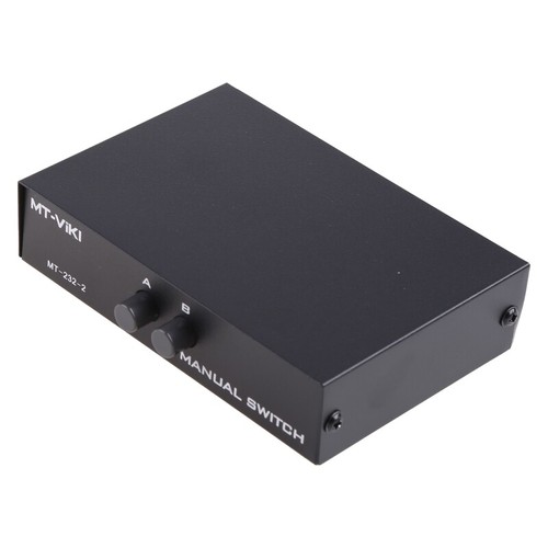 RS232 Manual Switch DB9 Pin Serial 2 Inputs 1 Output Switch Box Metal Housing - Picture 6 of 8