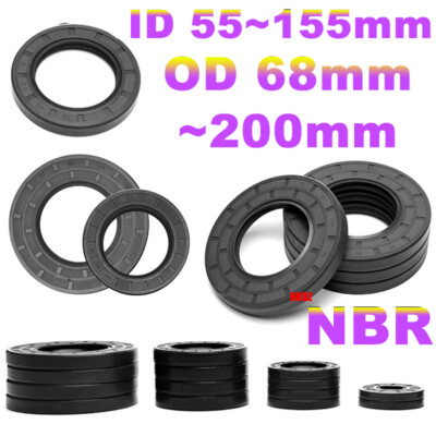 NBR Oil Seal TC Simmerring Nitrile Rubber Rotary Shaft Seals Metric ID 55~155mm