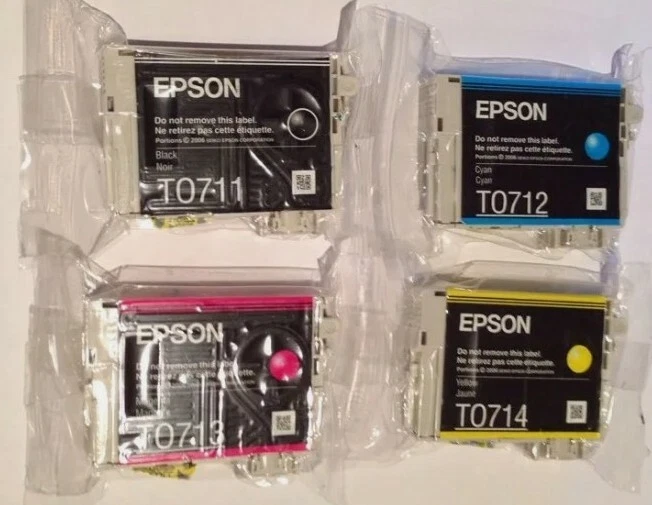 Epson T0715 Multipack inchiostro x 4 T0711 nero T0712 ciano T0713 magenta T0714 giallo - Immagine 3 di 4