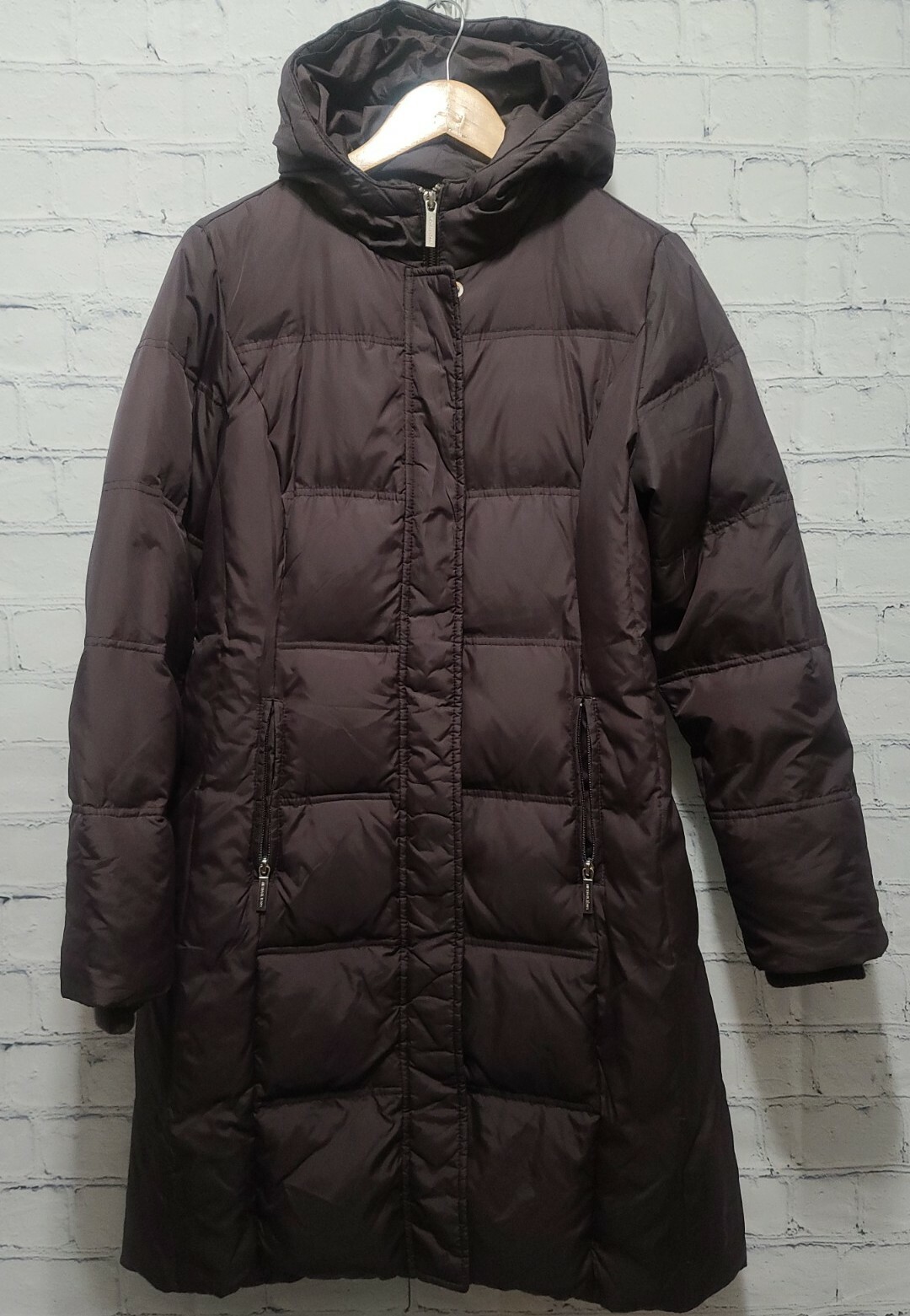 Long Nylon Down Trench Coat Size 