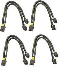 4x PCIE PCI-Express 8 Pin to 2x 8Pin Video Card GPU Splitter Power Adapter Cable
