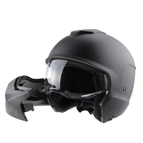 VIPER Casco Aperto Moto Integrale Scooter con Maschera Rimovibile F09 Nero  Opaco | eBay